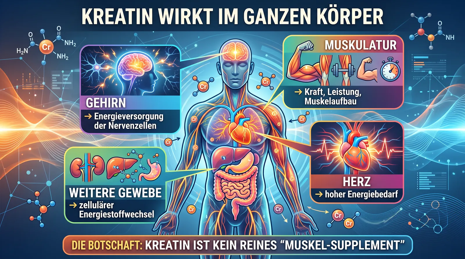 Abbildung 11 zum Artikel: Kreatin erklärt: Wirkung, Einnahme, Muskelaufbau und wissenschaftliche Fakten