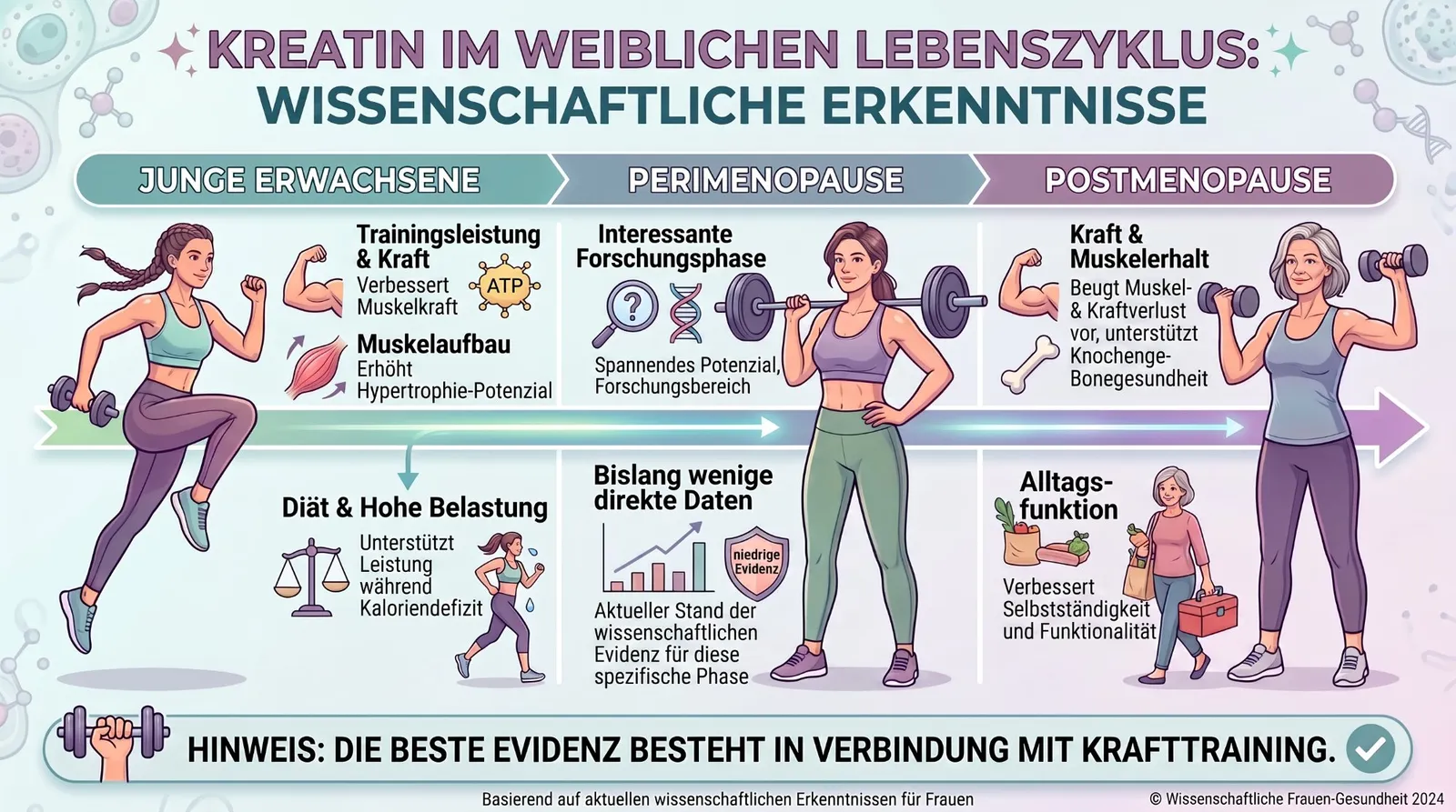 Vorteile von Kreatin für Frauen in verschiedenen Lebensphasen