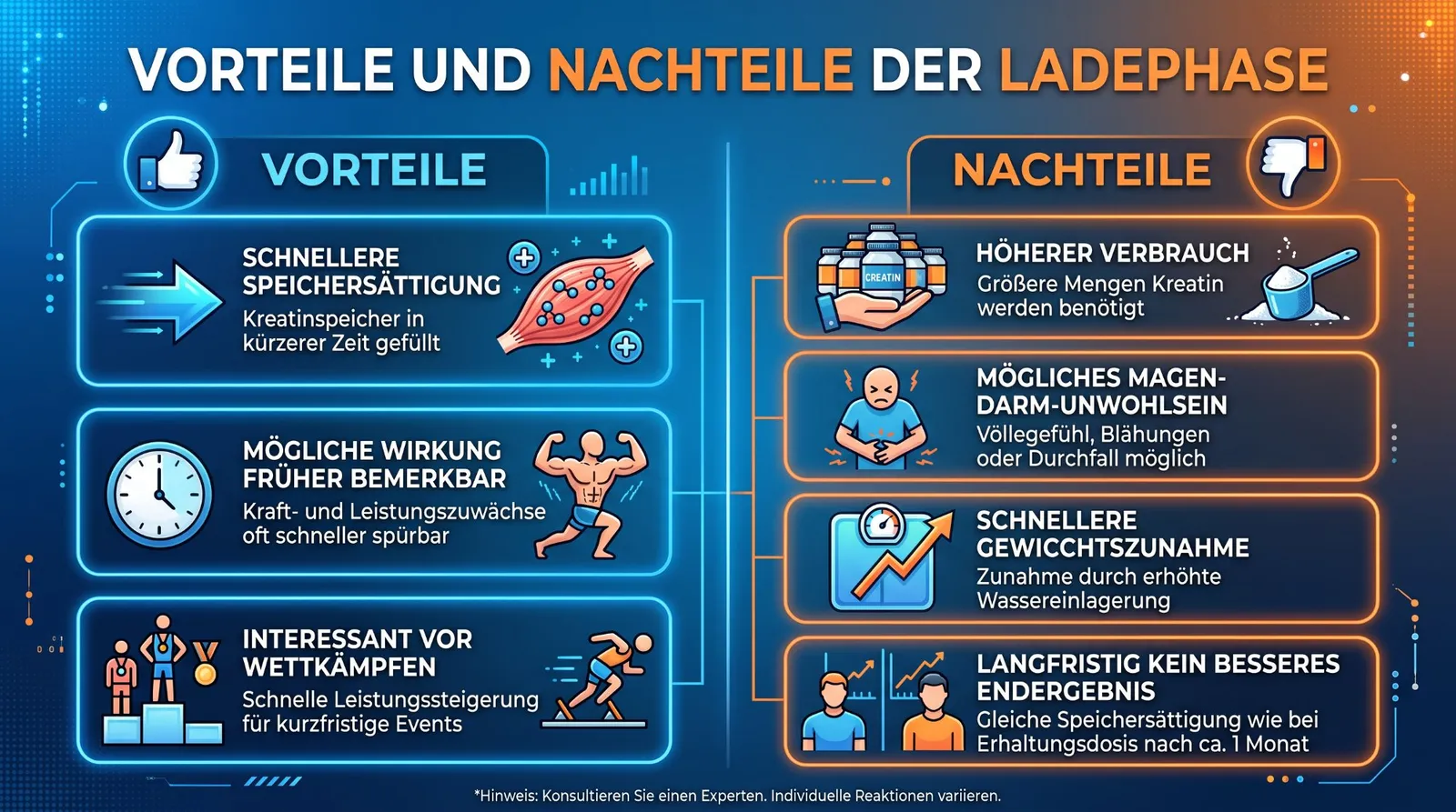 Abbildung 3 zum Artikel: Kreatin-Ladephase: Notwendig oder überflüssig?
