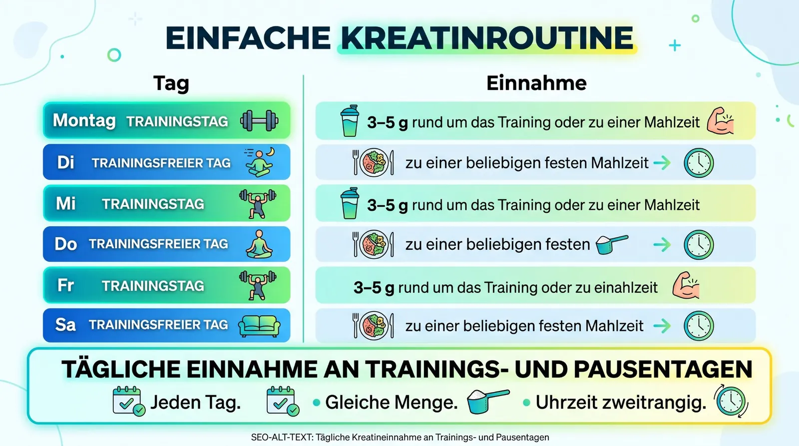 Abbildung 3 zum Artikel: Kreatin vor oder nach dem Training: Wann ist die Einnahme am besten?