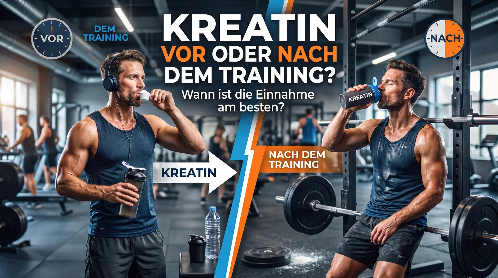 Beitragsbild zum Artikel: Kreatin vor oder nach dem Training: Wann ist die Einnahme am besten?