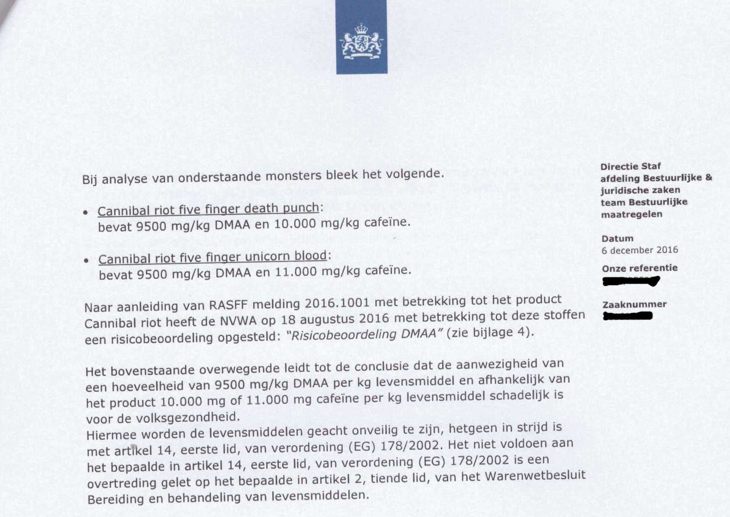 Analyseergebnisse Cannibal Riot