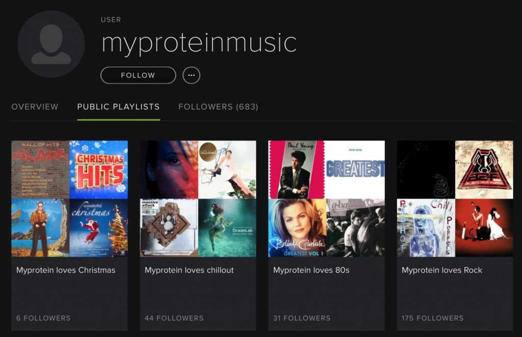 MyProtein auf Spotify